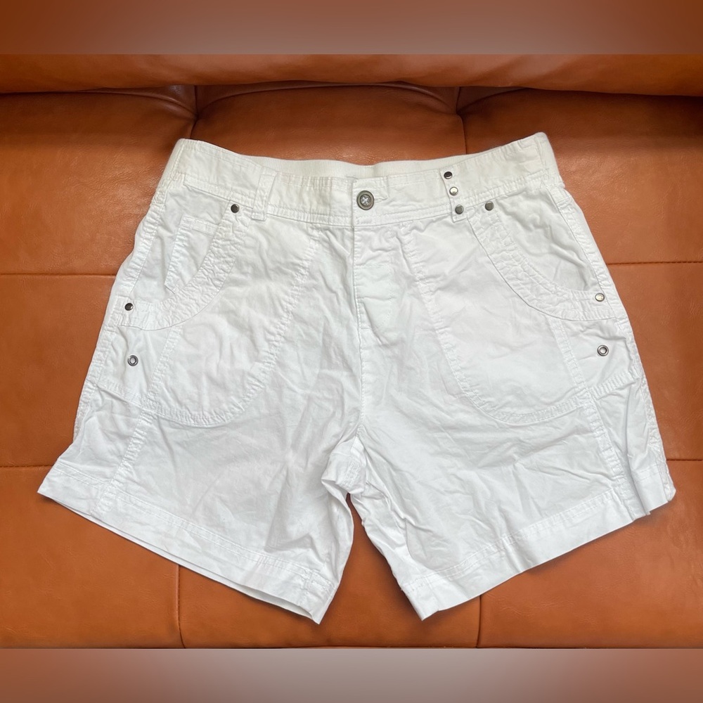Women's White Casual Shorts